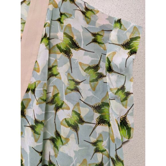 CAbi XS Butterfly Crossover Faux Wrap Blouse Low V Neck Top Blouse #234 - Picture 6 of 8